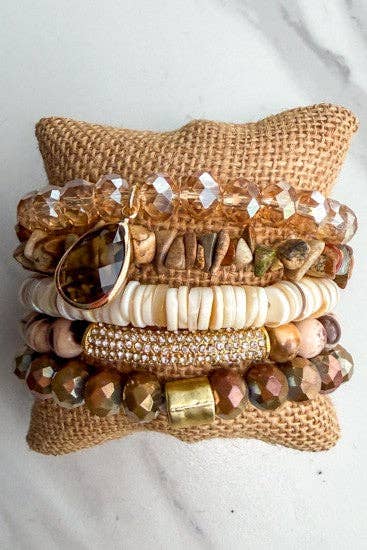 Firenza Bracelet Set: Latte